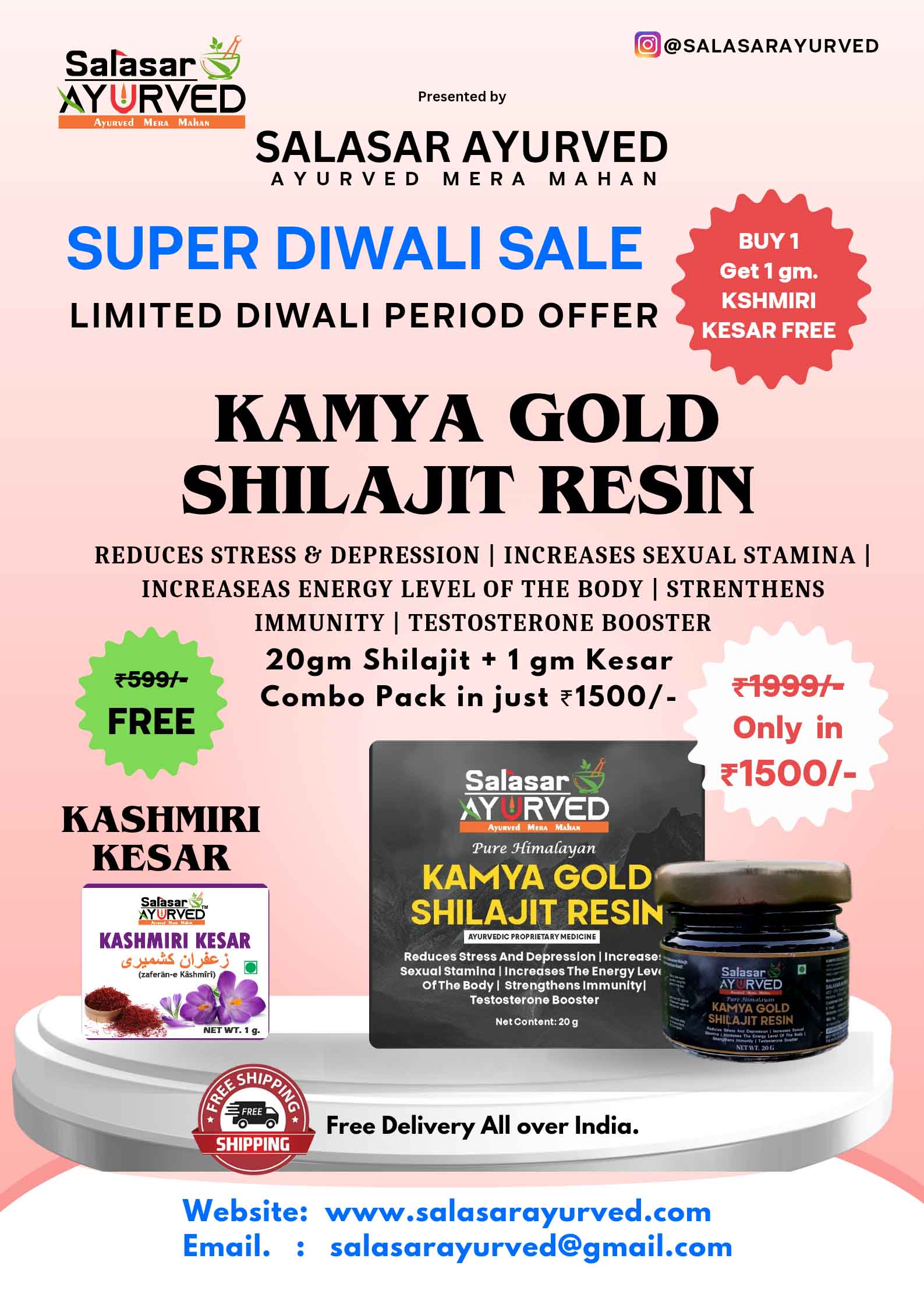 Combo-offer-Kamya-Gold-Shilajit-Resin-Kashmiri-Kesar